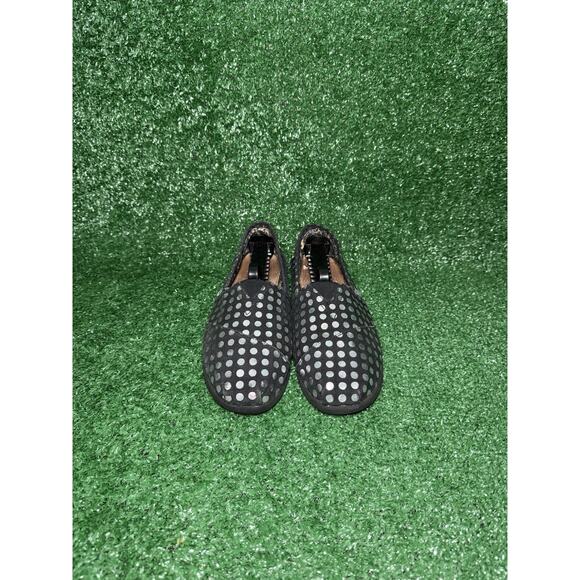 BOBS by Skechers Womens Black Silver Polka Dot Ballet Flats Slip On Shoes Size 9 - Picture 6 of 9